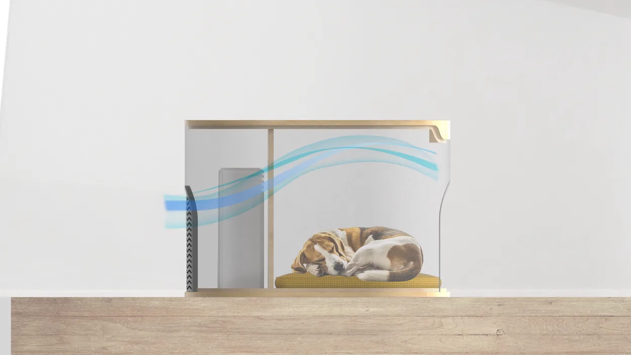 専用エアコンを内蔵したCool Pet Homeの外観